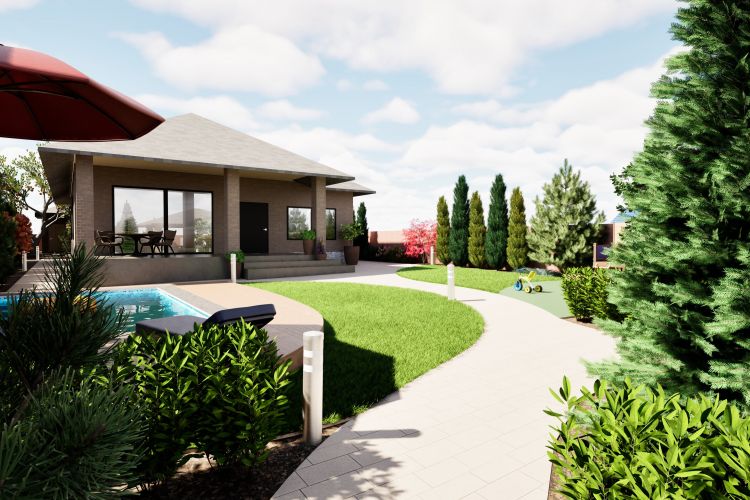 Ландшафтный дизайн частного дома